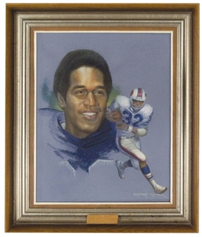 OJ Simpson Robert Arthur Framed Lithograph Seized By The Los Angeles County Sheriffs Office From Simpsons House For Goldmans